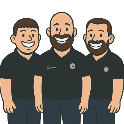 Cartoon of Dave and his two engineers